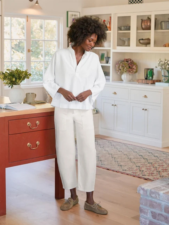 Bray Everyday Barrel Pant in Chalk