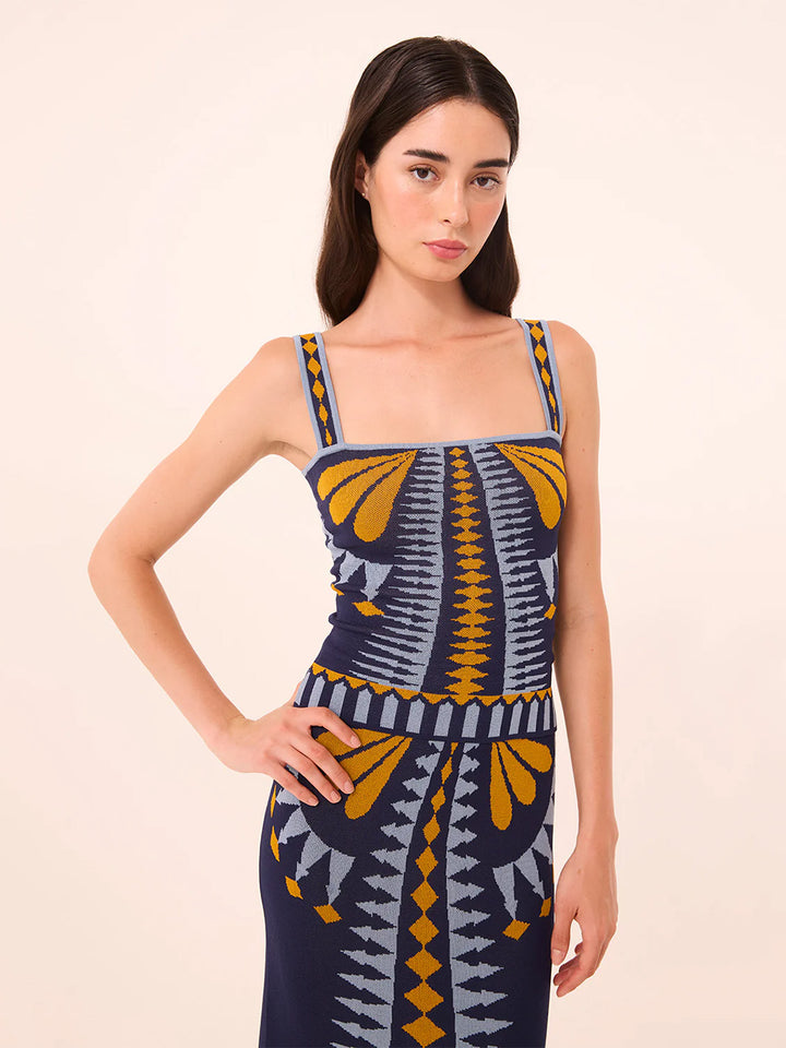 Briar Top in Butterfly Jacquard Knit
