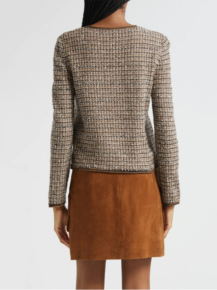 Brisa Tweed Knit Jacket in Acorn Multi