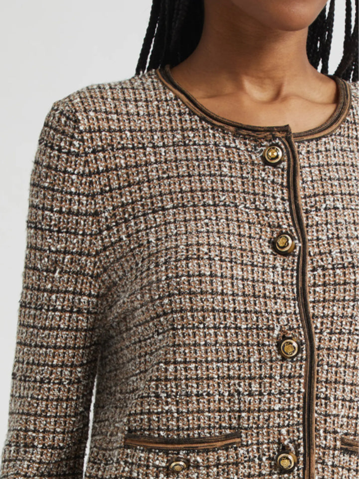 Brisa Tweed Knit Jacket in Acorn Multi