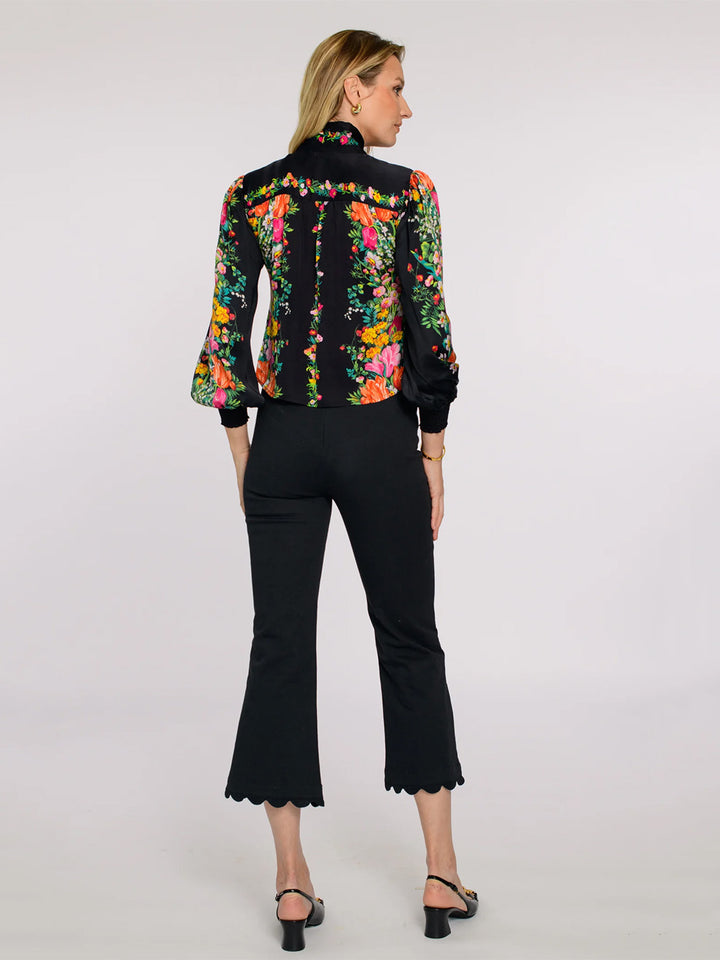 Brit Bow Blouse in Centerpiece Black