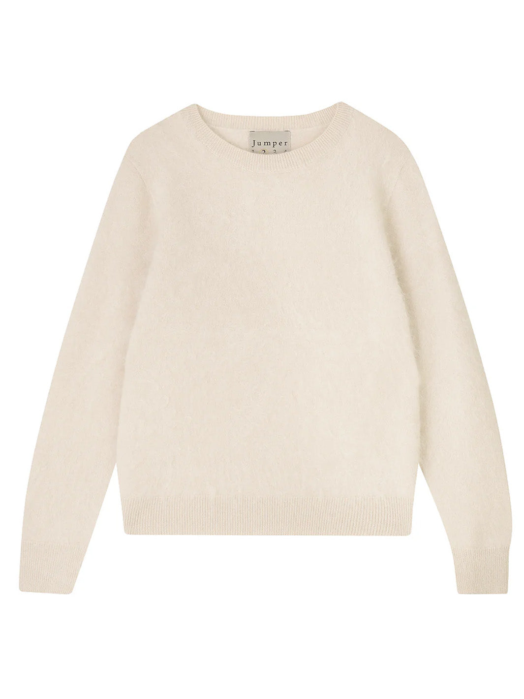 Cashmere Brushed Crew in Cream