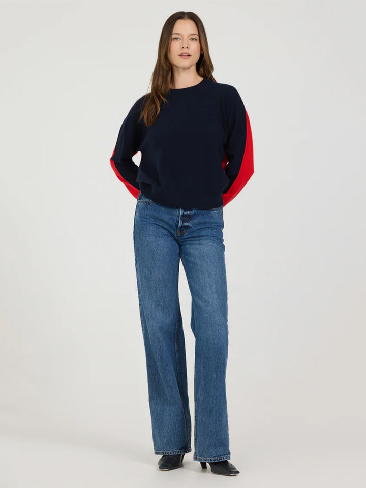 Bryn Cashmere Crew in Galaxy