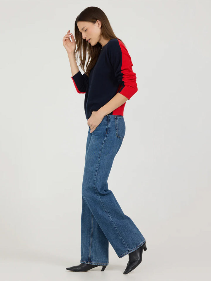 Bryn Cashmere Crew in Galaxy