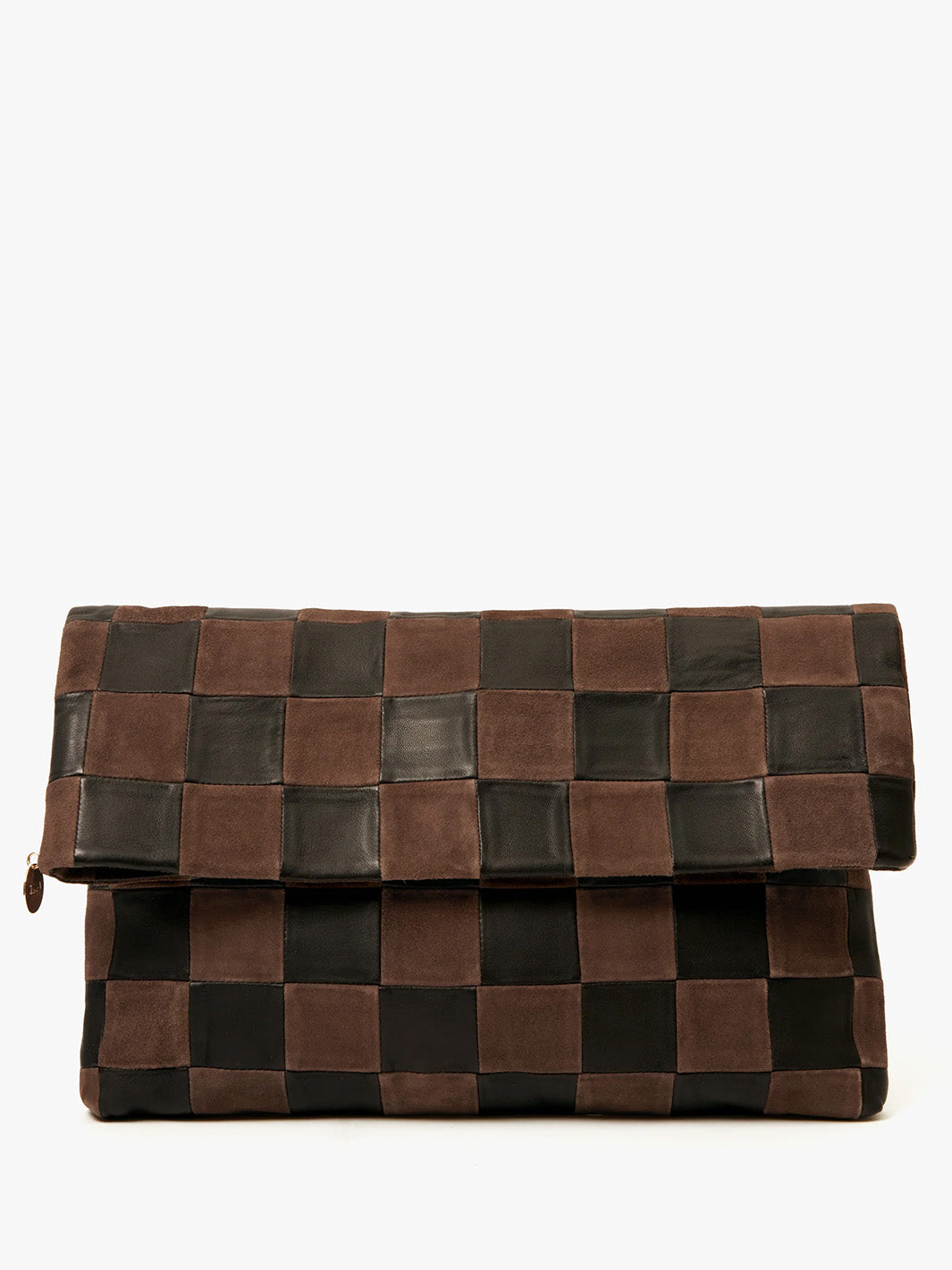 Carryall Clutch in Black/Chocolate