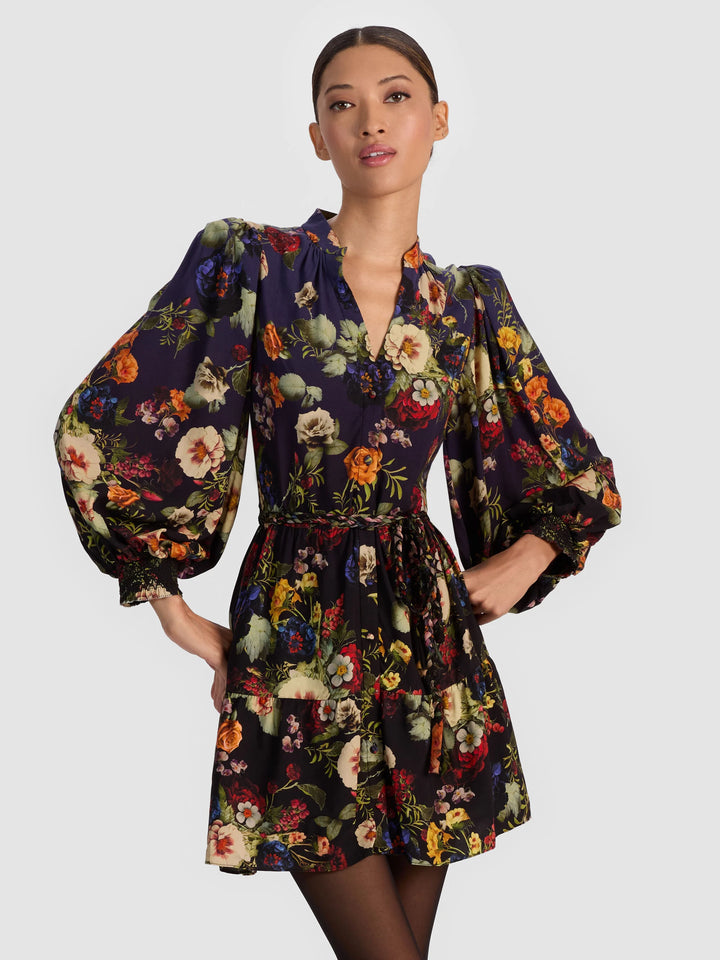 Antonette Mini Dress in Magic Garden