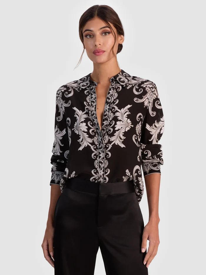 Willa Silk Blouse in Winter's Tale