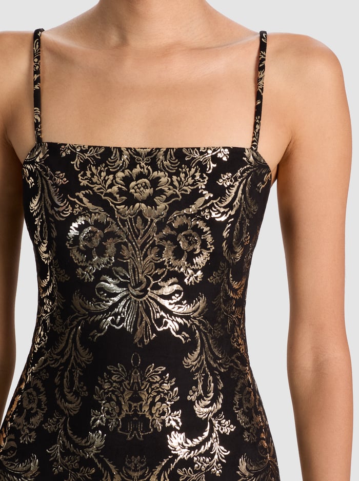 Fifi Mini Dress in Moonlit Rococo Black