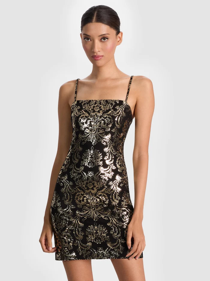 Fifi Mini Dress in Moonlit Rococo Black