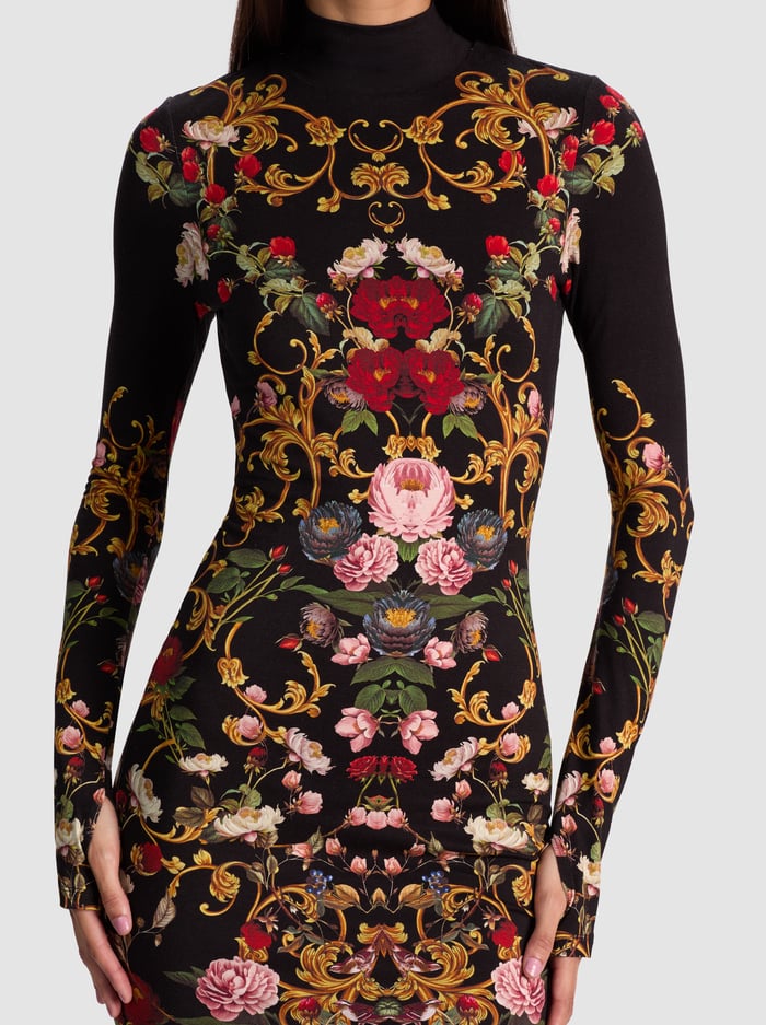 Delora Midi Dress in Evermine