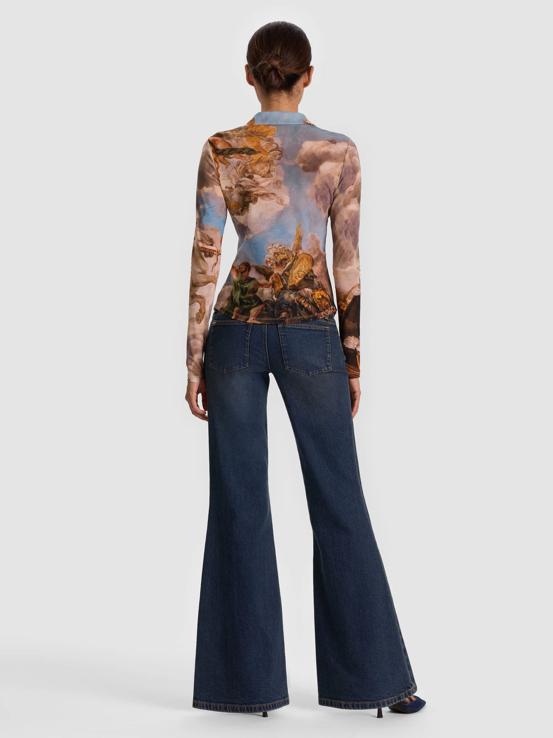 Jade Mesh Button Down in Renaissance