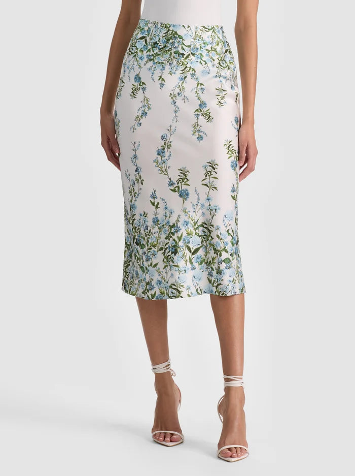 Maeve Slip Skirt in Fresh Air Carolina Blue