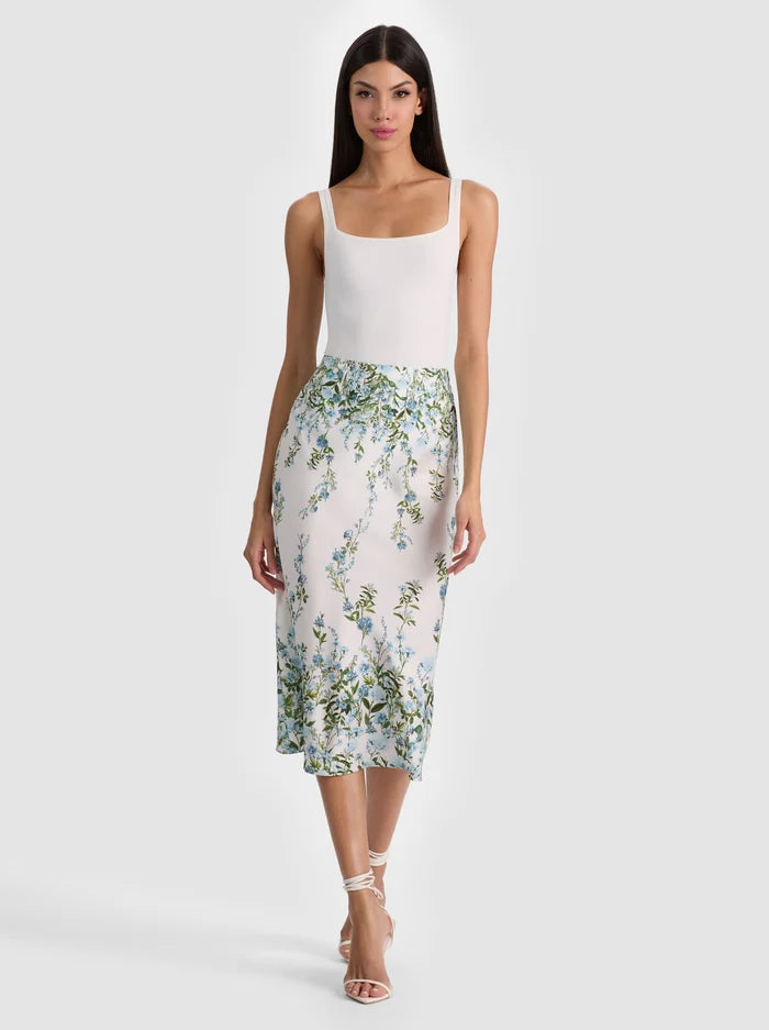 Maeve Slip Skirt in Fresh Air Carolina Blue