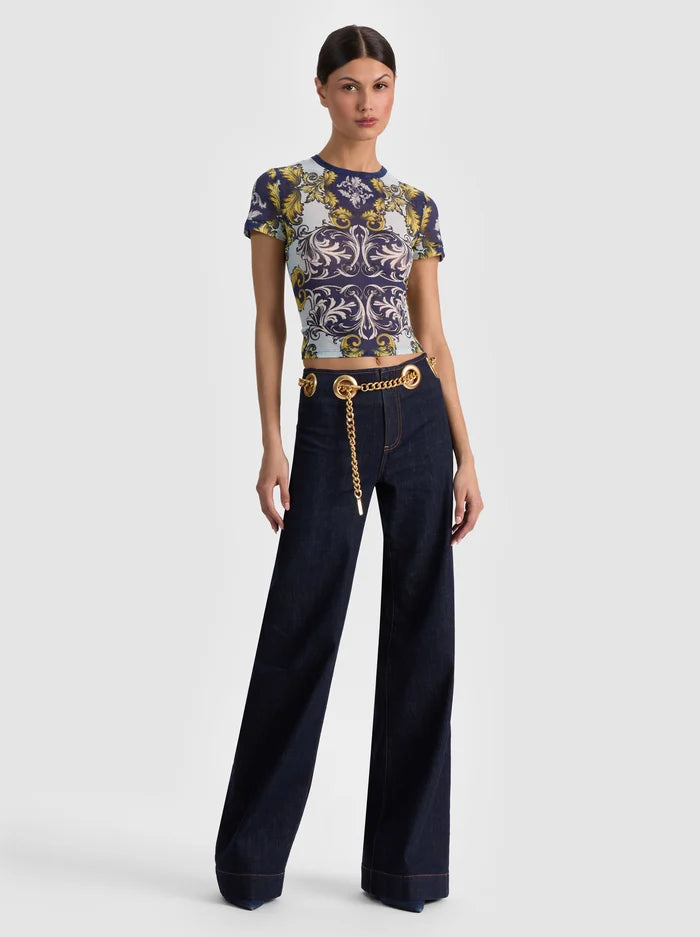 Tess Tee in Antique Scroll