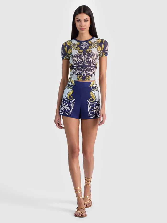 Tess Tee in Antique Scroll