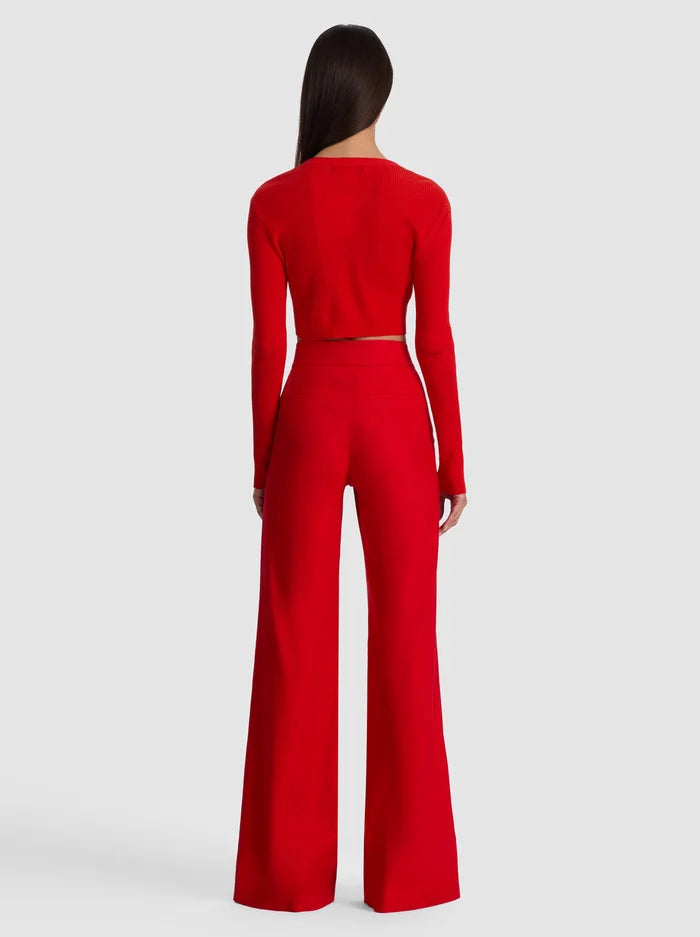 Dylan Linen Pant in Chili Pepper