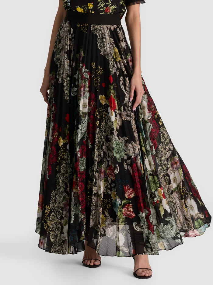 Katz Pleated Maxi Skirt in Free Spirit