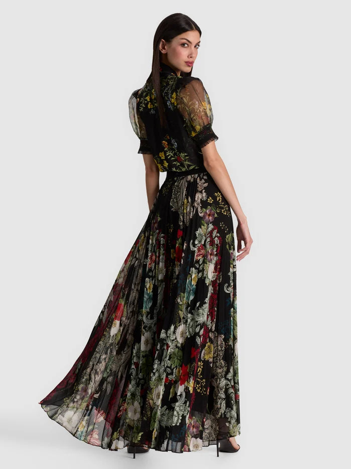 Katz Pleated Maxi Skirt in Free Spirit