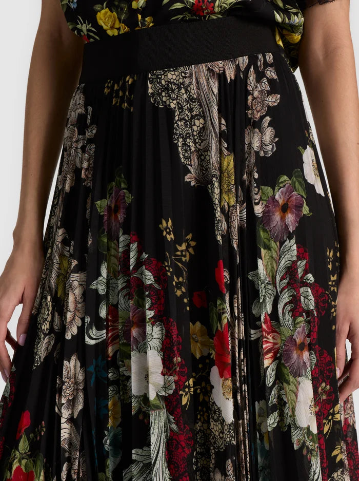 Katz Pleated Maxi Skirt in Free Spirit