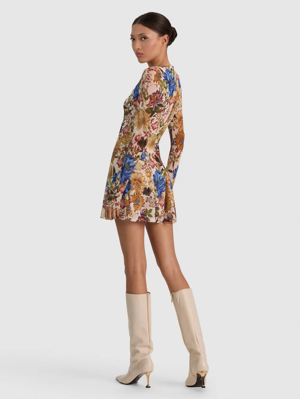 Delora Mini Dress in Fallen Petals