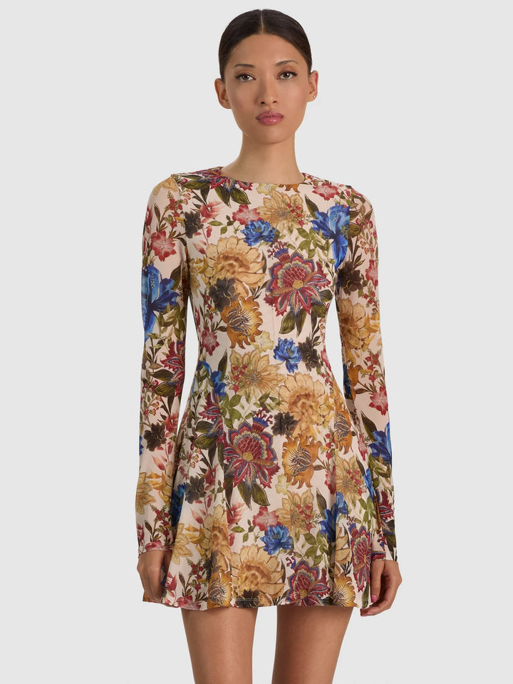 Delora Mini Dress in Fallen Petals