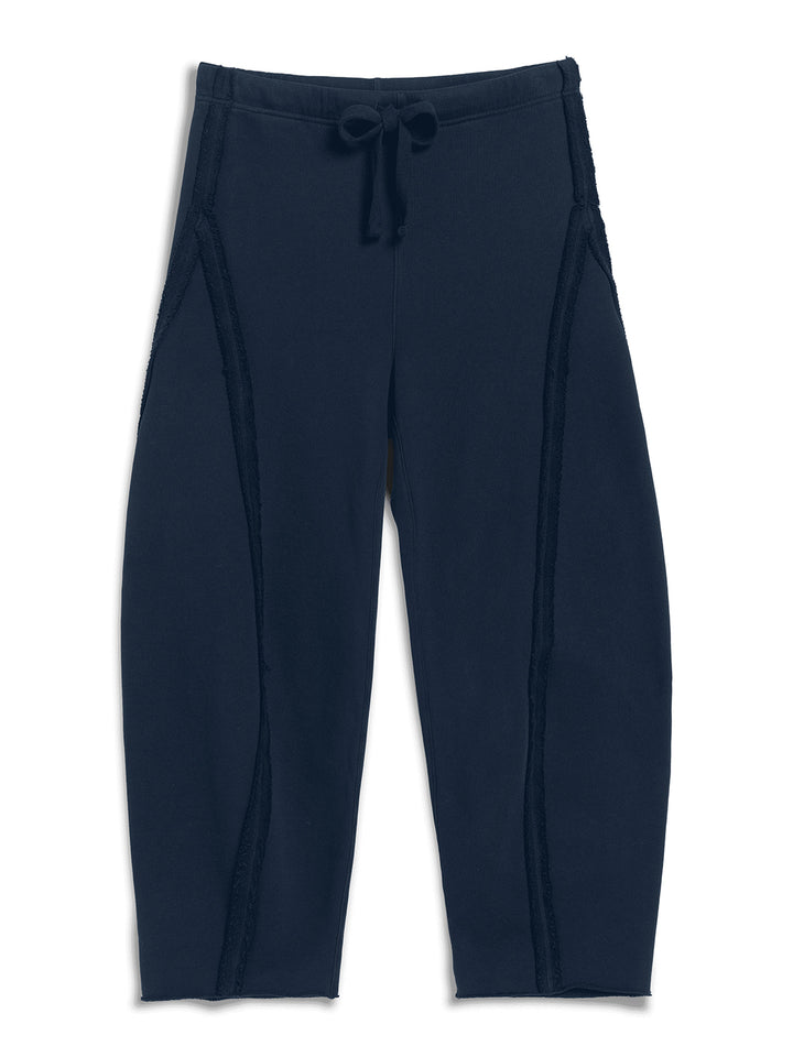 Bibi Barrel Leg Sweatpant in Classic Navy