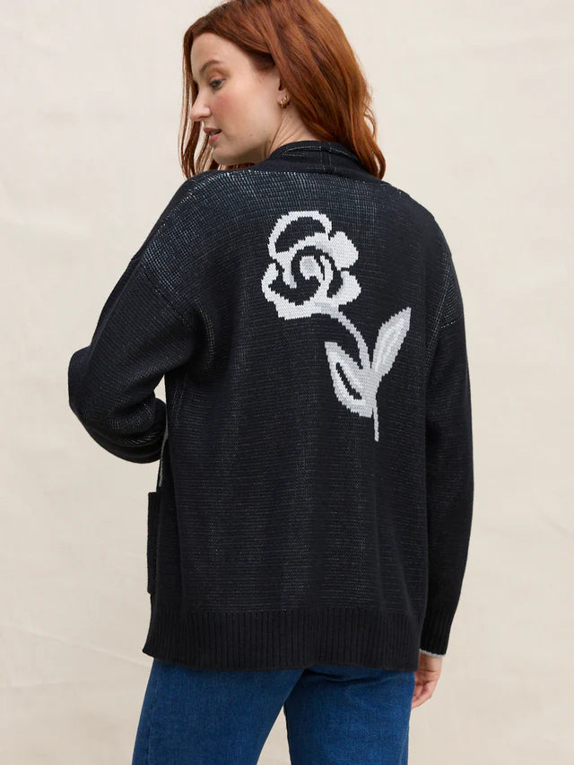 Rose Duster in Black