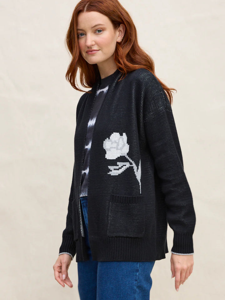 Rose Duster in Black