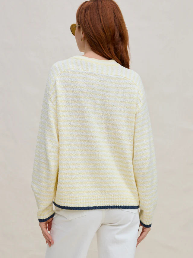 Lola Stripe Pullover in Butter Stripe