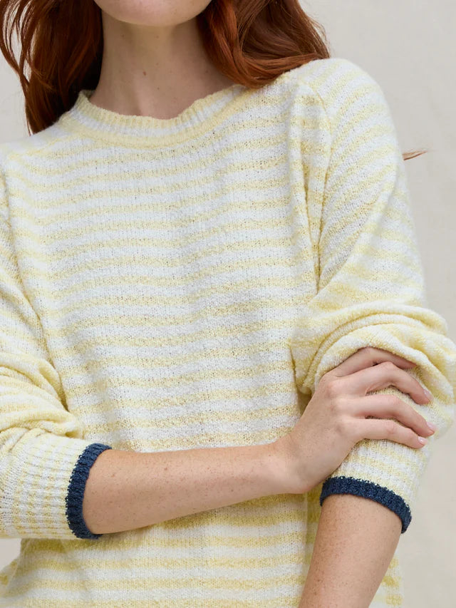 Lola Stripe Pullover in Butter Stripe