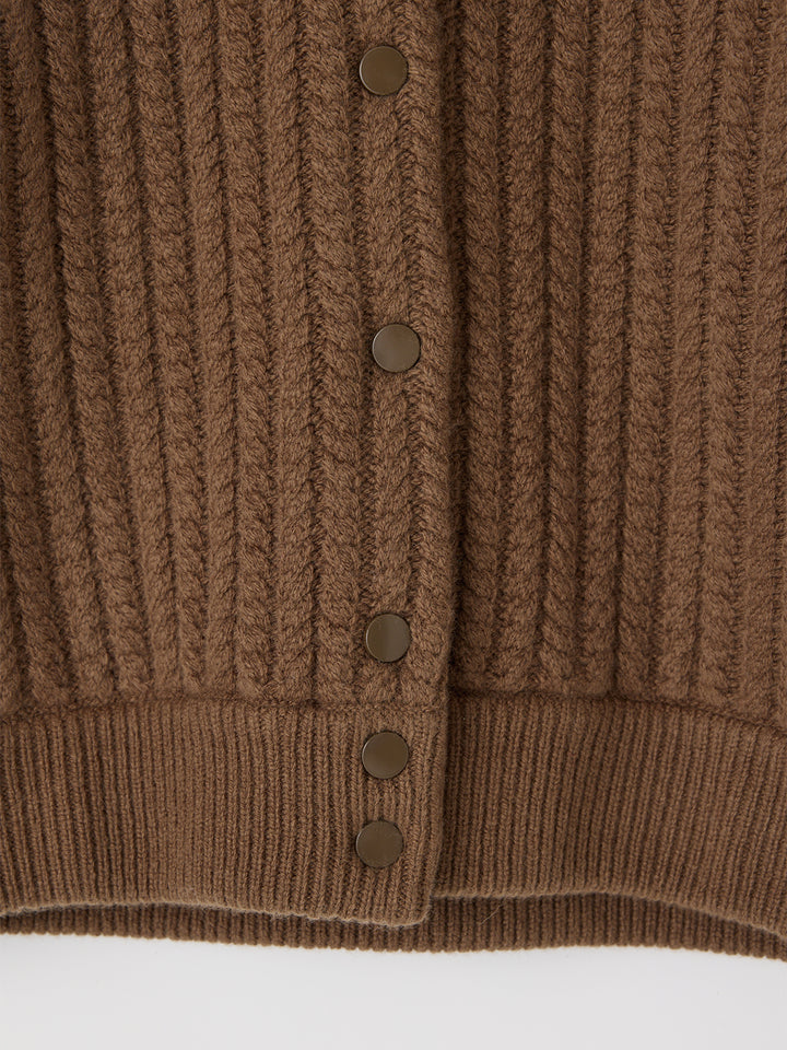 MV Cable Knit Sweater in Brown