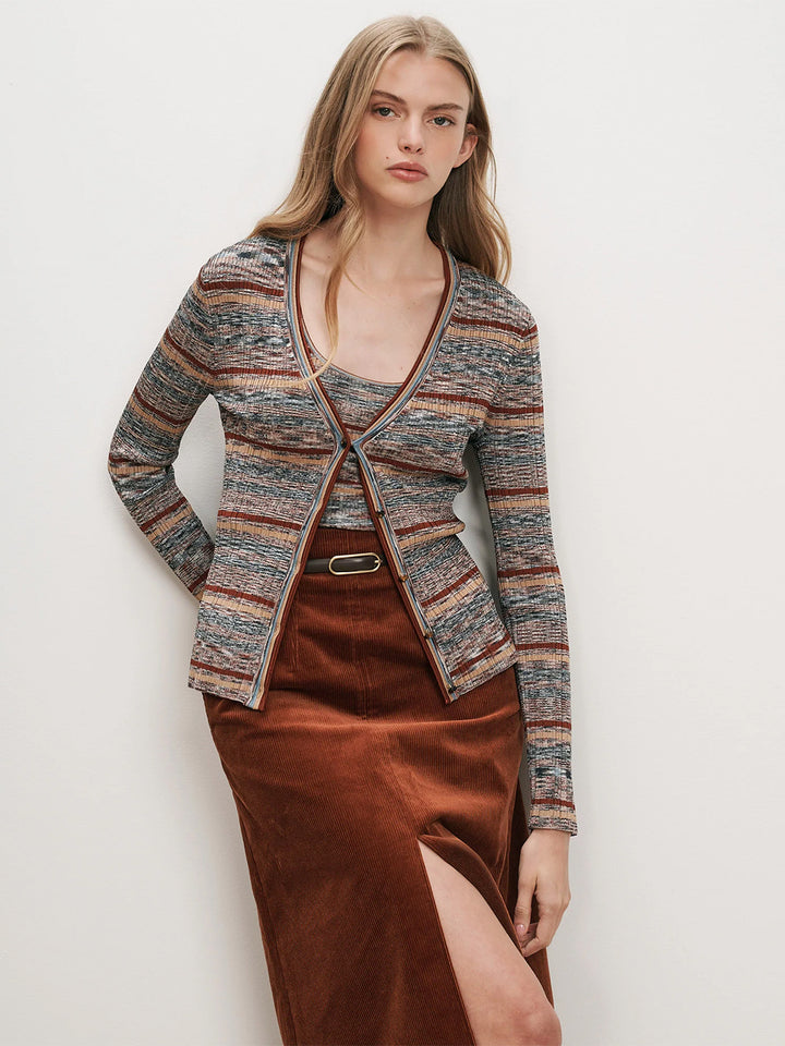 Calliope Knit Cardigan in  Rust Multi