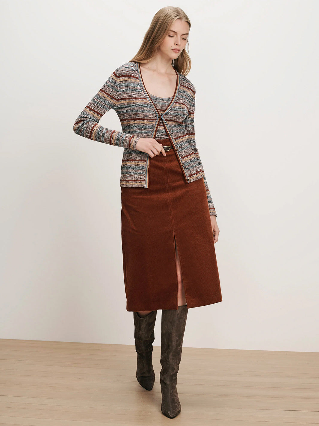 Calliope Knit Cardigan in  Rust Multi