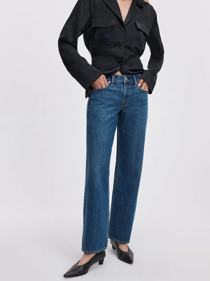 Cam Ankle Relaxed Straight Jean in Nova