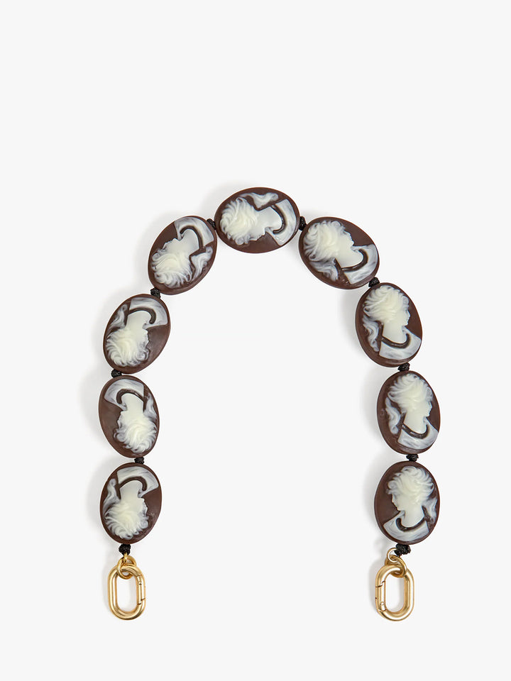 Shortie Strap in Brown/Cream Cameo