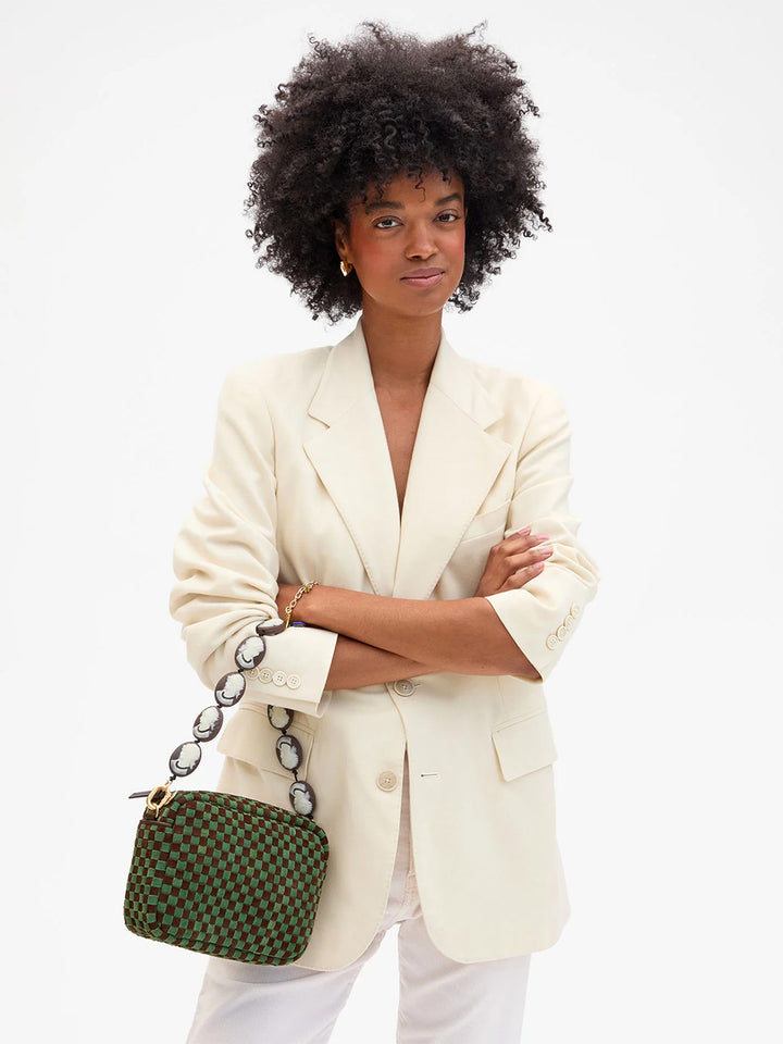 Shortie Strap in Brown/Cream Cameo