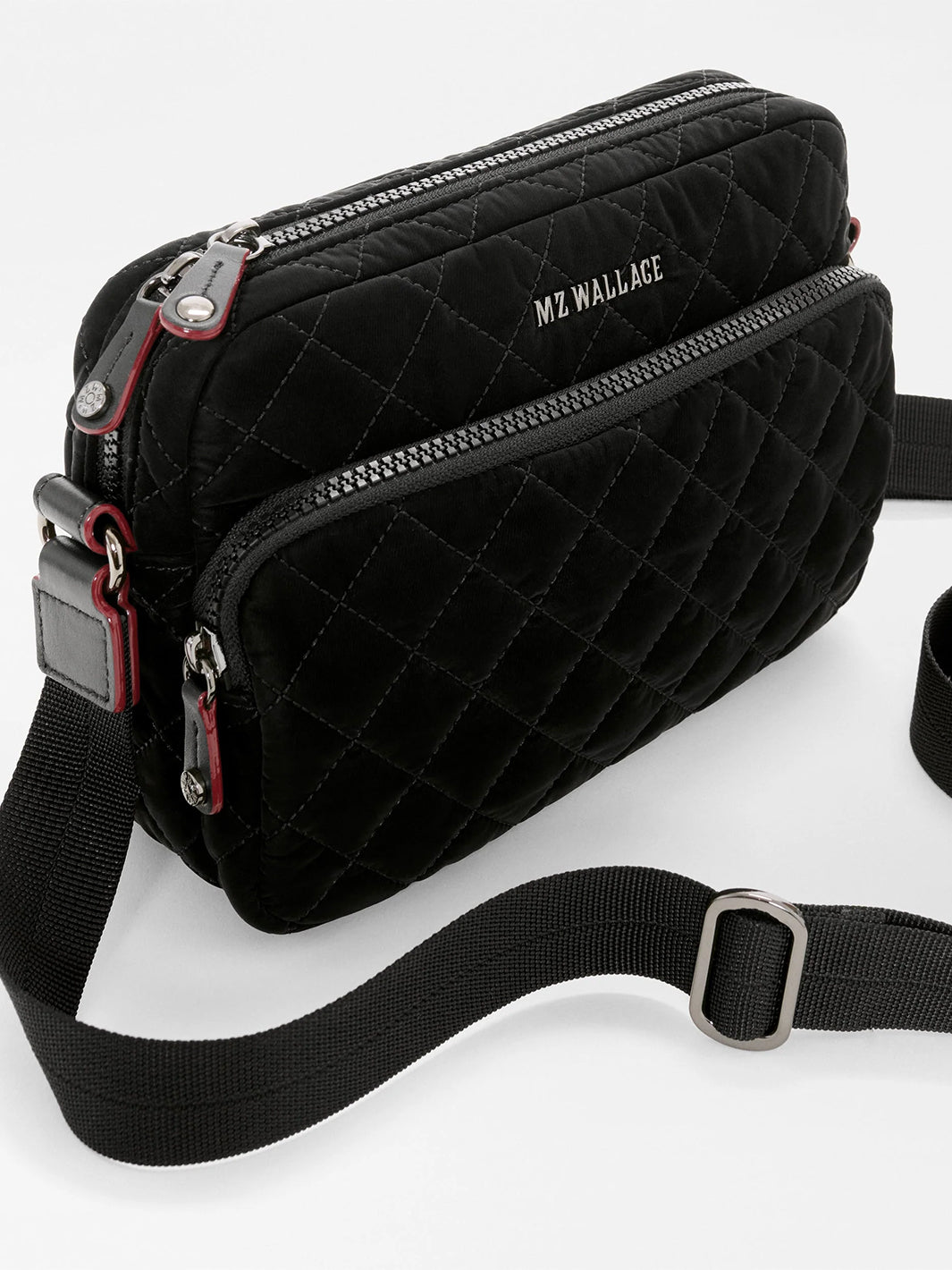 Small Metro Camera Crossbody Bag in Black Velvet