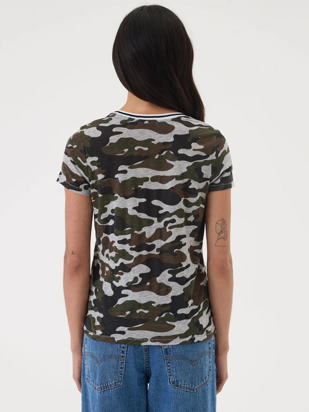 Rebel Ringer Boy Tee in Camouflage
