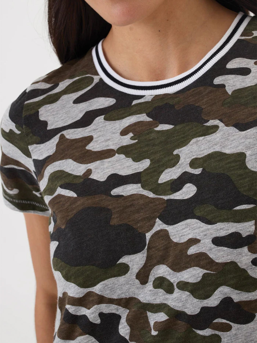 Rebel Ringer Boy Tee in Camouflage