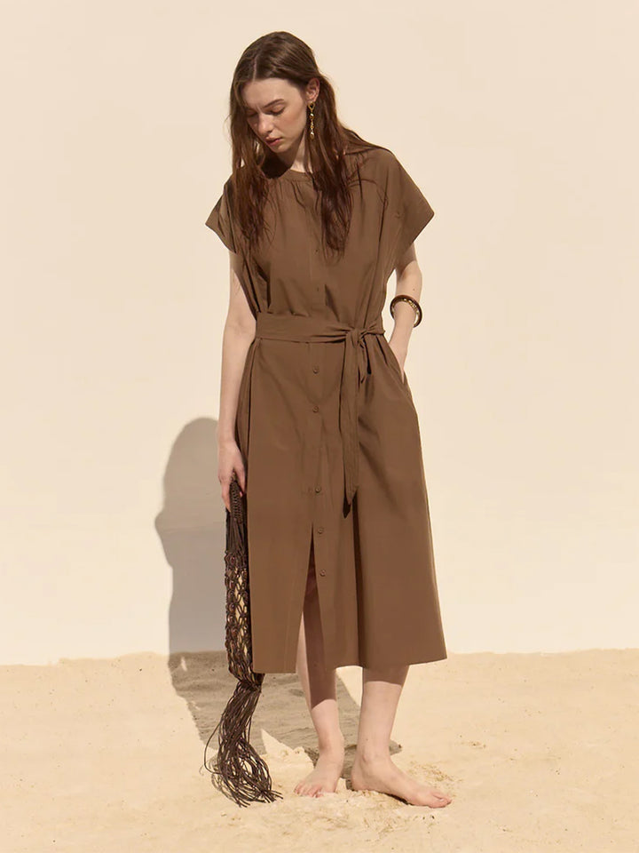 Cancela Dress in Pecan