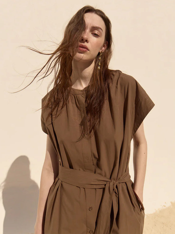 Cancela Dress in Pecan