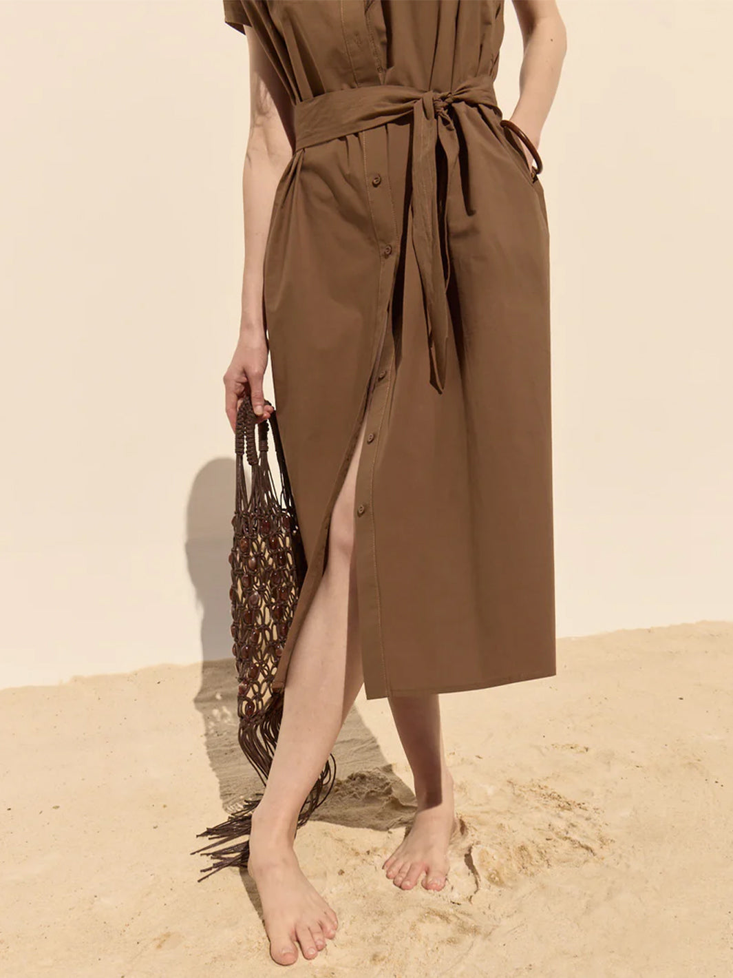 Cancela Dress in Pecan