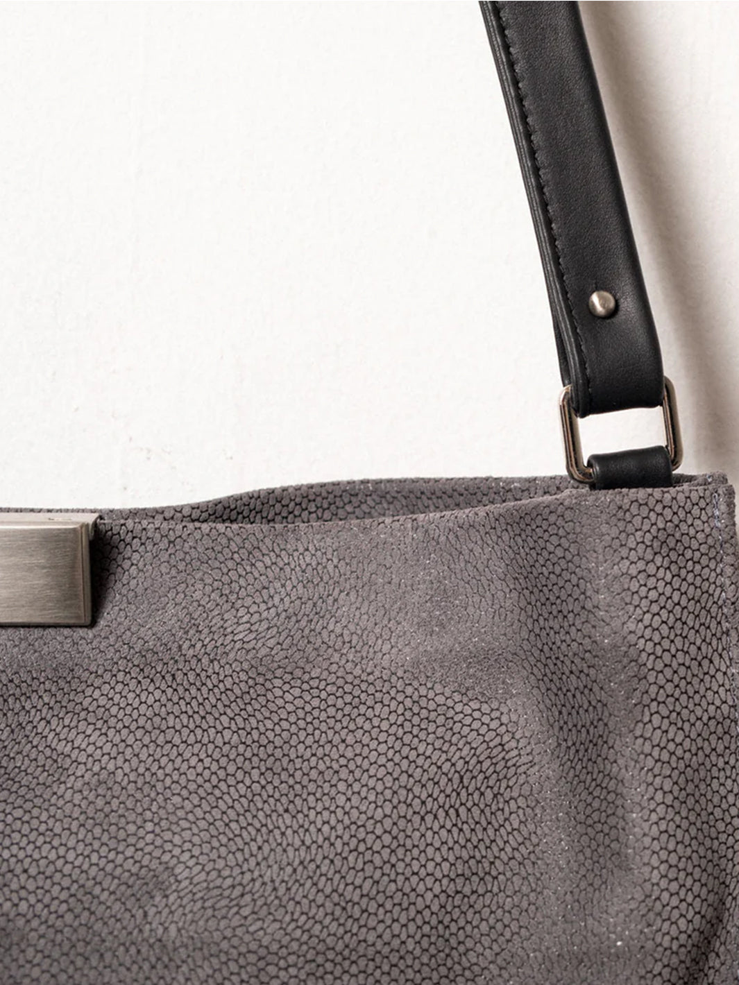 Capri Envelope Bag in Grey Snake