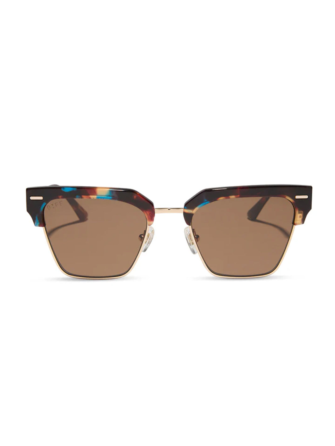 Capri Rectangle Sunglasses in Confetti Tortoise Brown