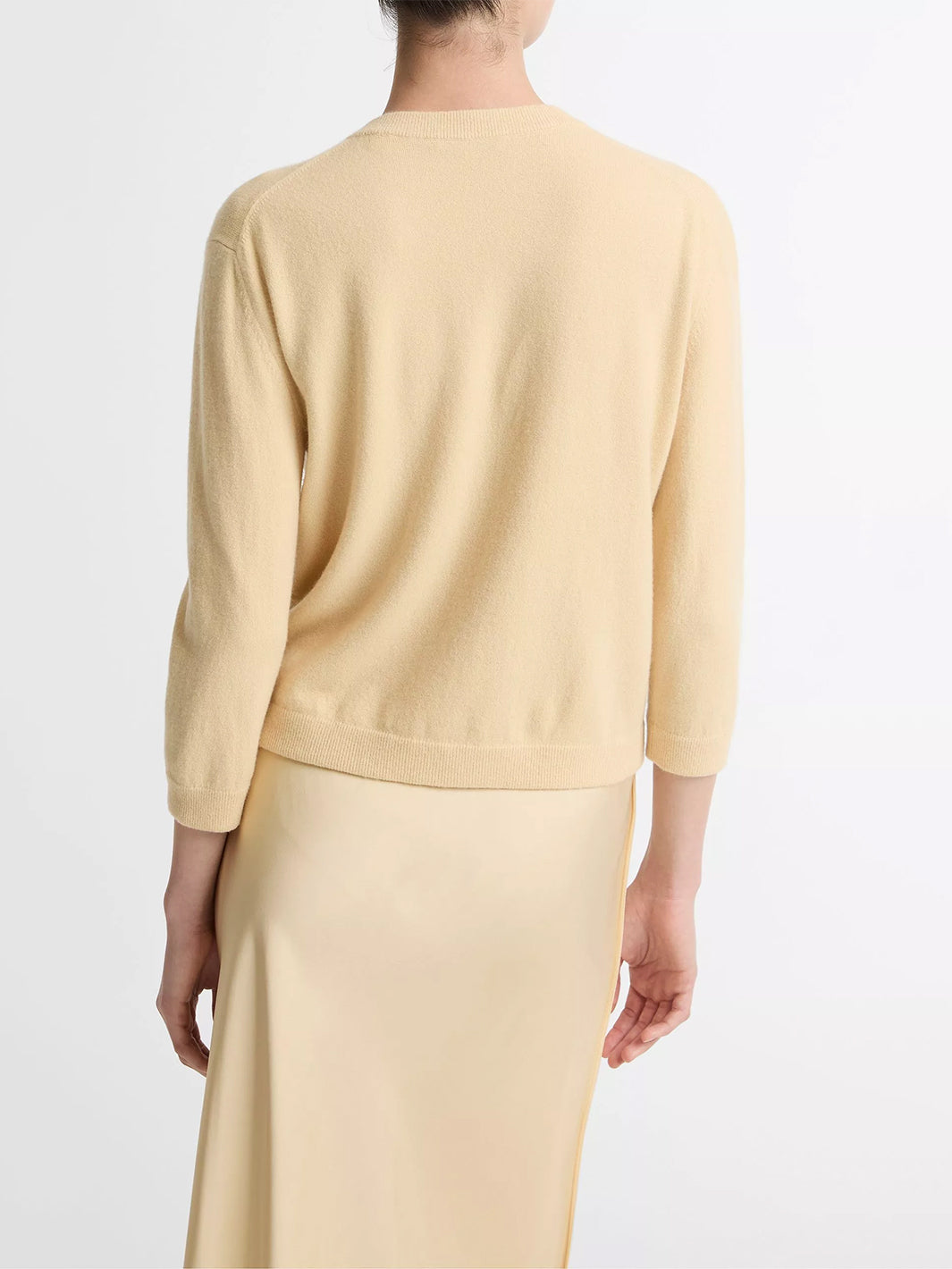Wool & Cashmere-Blend Pocket Cardigan in Chamomile
