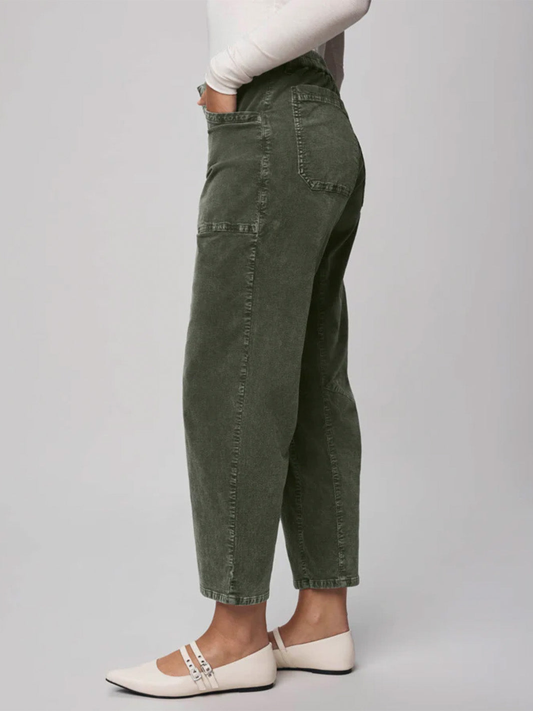 Carissa Corduroy Pant in Green Spruce