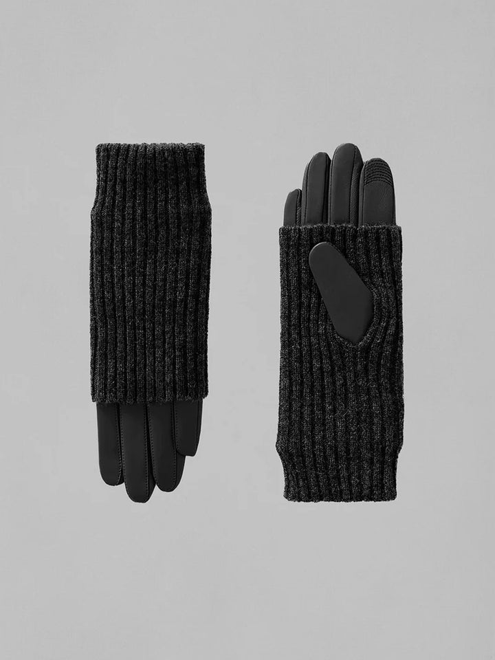 CARMEL Leather Gloves in Black