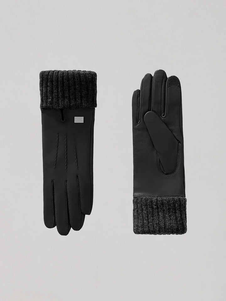 CARMEL Leather Gloves in Black