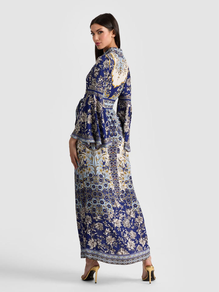 Chassidy Bell Sleeve Dress in Forevermore