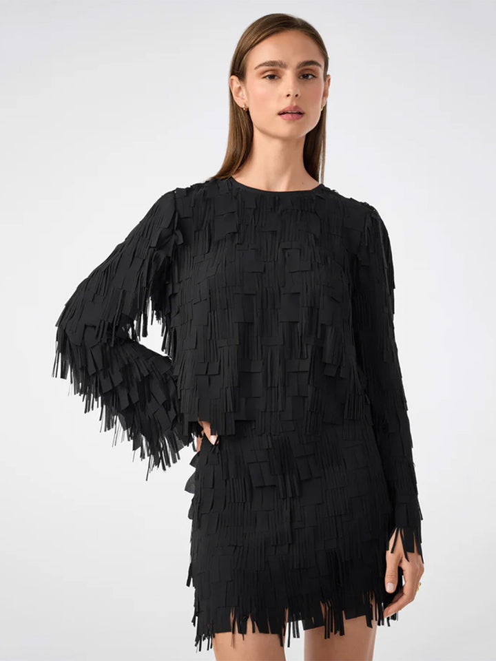 Chinaberry Flutter Top in Black